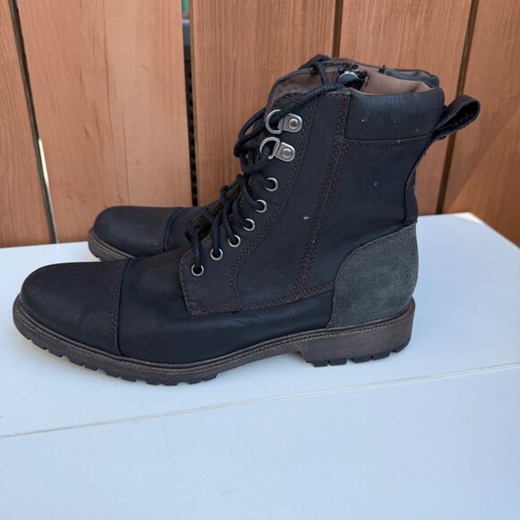 Dockers Other - Mens Dockers Black Leather & Suede Lace-Up Ankle Boots Size 8M